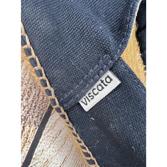 Viscata espadrille flats size 44 navy Canvas Slip on - Picture 8 of 9